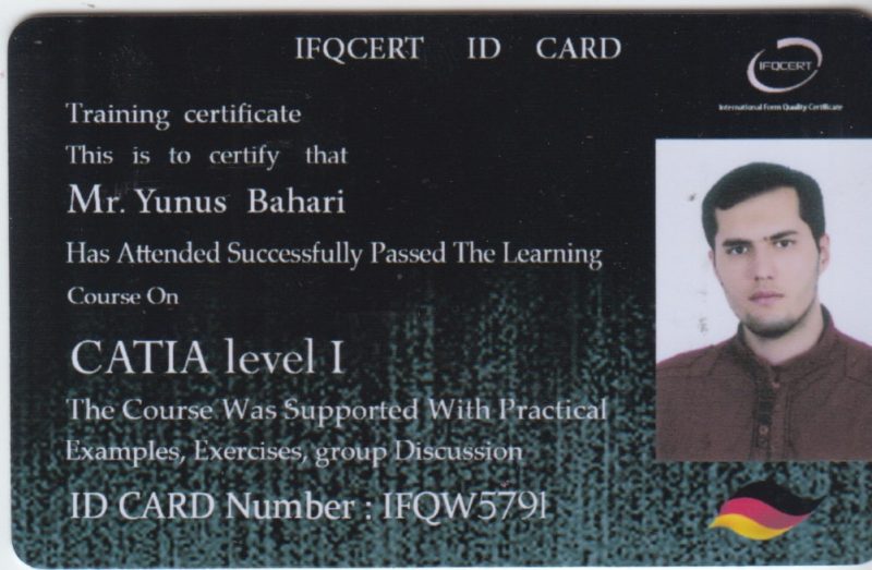 ID کارت ارائه شده توسط آکادمی کتیا - مدرس میلاد سیف الهی
